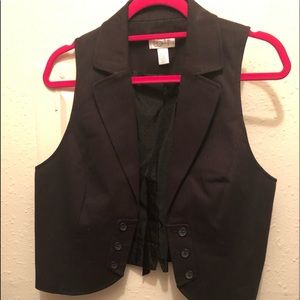 Sexy Ann Taylor loft lined black vest